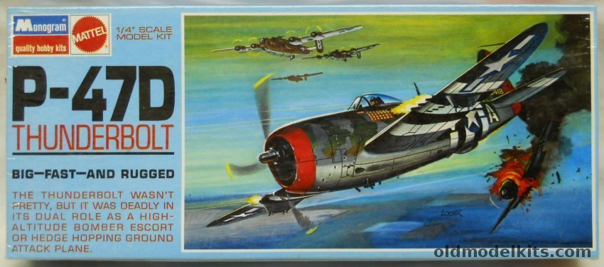 Monogram 1/72 P-47D Thunderbolt Blue Box - Gabreski or RAF, 6838 plastic model kit
